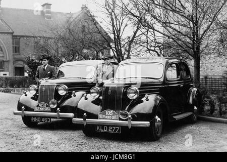 Ford V8 Pilot 1950 Monte Carlo rally Stock Photo