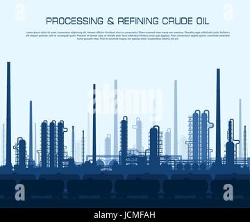 Oil and gas refinery Stock Vector