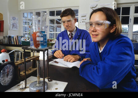 School chemistry lesson. England. UK Stock Photo