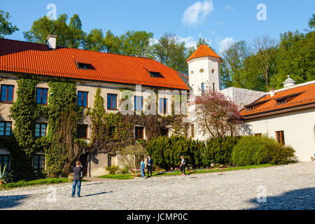 Pieskowa Skala, Poland, May 14, 2017: Royal Castle Pieskowa Skala near Krakow, Poland Stock Photo