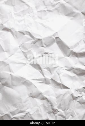Wrinkled white vertical paper Stock Vector