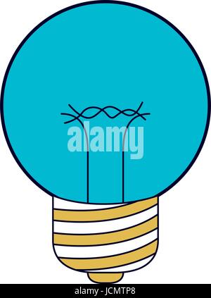 white background with color sections silhouette of light bulb Stock Vector