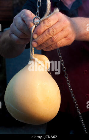 Italy, Campania, Caciocavallo Impiccato Cheese Stock Photo