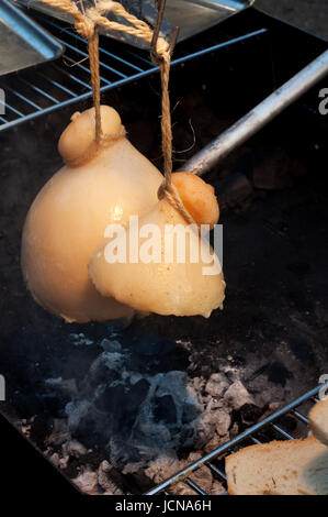 Italy, Campania, Caciocavallo Impiccato Cheese Stock Photo