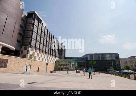 Exterior of Drake's Circus shopping centre on sunny summer day in Plymouth, Devon, UK, United Kingdom Stock Photo