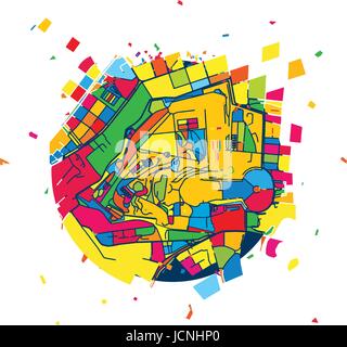 Vatican City Creative Vector Map, Urban Travel Landmark. Infographic Design Template Stock Vector