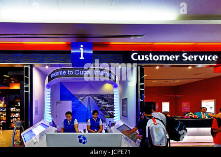 Customer services Dubai international airport Stock Photo