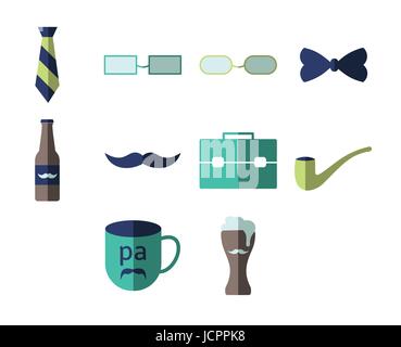 Vector set of symbols representing best dad Stock Vector