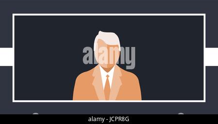 Vector icon of businessman on visiting card Stock Vector