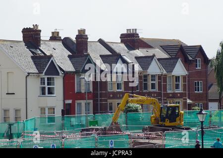 Construction Work at Exeter Quay. Devon, UK. June, 2017. Stock Photo