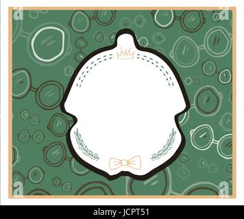 Card with spectacles design Stock Vector
