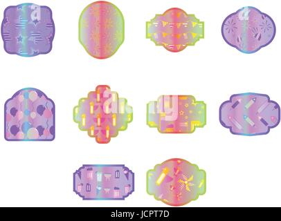 Vector set of frames of different shapes Stock Vector