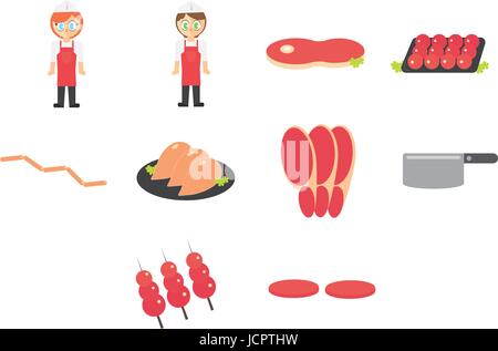 Vector icon of chefs and meals Stock Vector