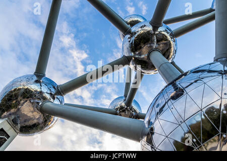 The Atomium structure closeup in Brussels, Belgium Stock Photo