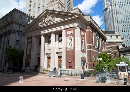 Catholic Church of St Andrew civic center New York City USA Stock Photo