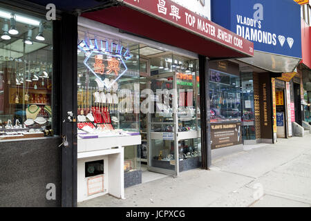 chinatown jewelry shops on canal street New York City USA Stock Photo