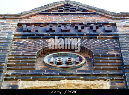 Nineteenth century brick building facade Stock Photo