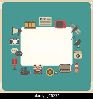 communication icon, retro technology, analog style Stock Vector