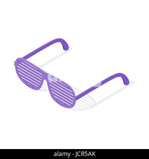 Isometric 3d vector illustration of shutters shades glasses. Isolated on white background. Stock Vector