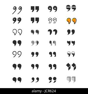 Set of various vector quotation marks Stock Vector