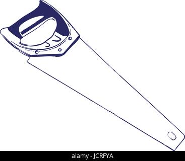 hacksaw hand saw Stock Vector