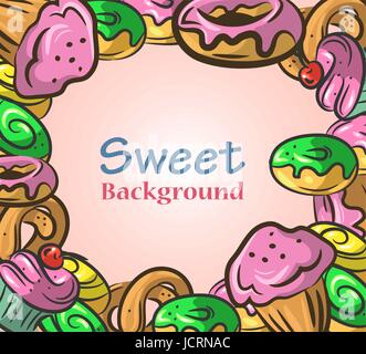 Abstract background with sweets Stock Vector