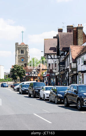 Pinner High Street, a North London suburban shopping centre Stock Photo