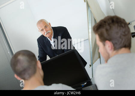 teacher and students on lecture Stock Photo