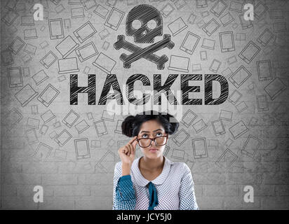 Hacked computer concept Stock Photo