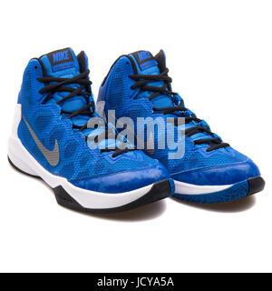Nike Zoom Without A Doubt Royal Blue and White Men's Basketball Shoes - 749432-401 Stock Photo