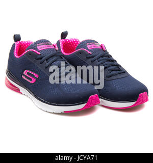 Skechers Skech-Air Infinity Navy Blue and Pink Women's Running Shoes - 12111-NVPK Stock Photo