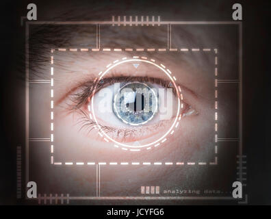 security retina scan Stock Photo