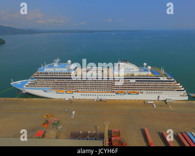 Cruise Ship in Santo Tomas, Guatemala Stock Photo