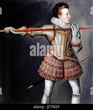 Isaac Oliver, Henry, Prince of Wales. Circa 1612-1626. Oil on canvas. Dulwich Picture Gallery, London, England. Stock Photo