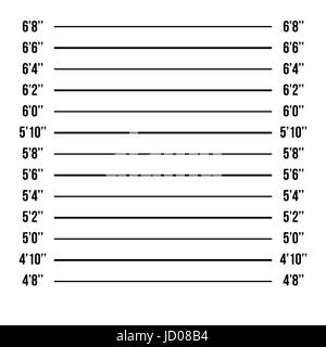 Police Wall Lineup Metrical Imperial. Prison Background Template ...