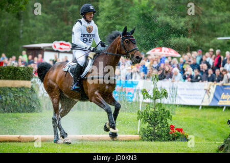 Luhmuehlen, Germany. 17th June, 2017. German eventing rider Michael Jung on his horse Star Connection in Luhmuehlen, Germany, 17 June 2017. Photo: Philipp Schulze/dpa/Alamy Live News Stock Photo