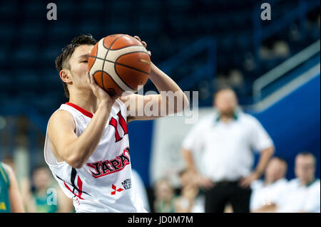 Toronto, Ontario, Canada. 16th June, 2017.  Players on the field during the basketball game - Australia vs Japan semi-final game at 2017 Men's U23 World Wheelchair Basketball Championship which takes place at Ryerson's Mattamy Athletic Centre, Toronto, ON, on June 08 -16, 2017 Credit: Anatoliy Cherkasov/Alamy Live News Stock Photo