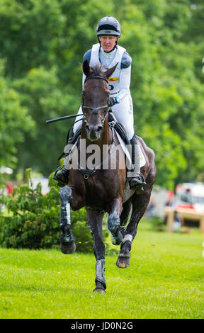 Luhmuehlen, Germany. 17th June, 2017. British eventing rider Nicola Wilson on her horse Bulana in Luhmuehlen, Germany, 17 June 2017. Photo: Philipp Schulze/dpa/Alamy Live News Stock Photo