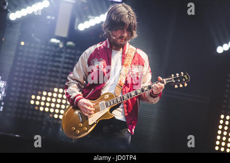 London, UK. 17th June, 2017. John Squire of The Stone Roses performing a sell out show at Wembley Stadium, London, 2017 Credit: Myles Wright/ZUMA Wire/Alamy Live News Stock Photo