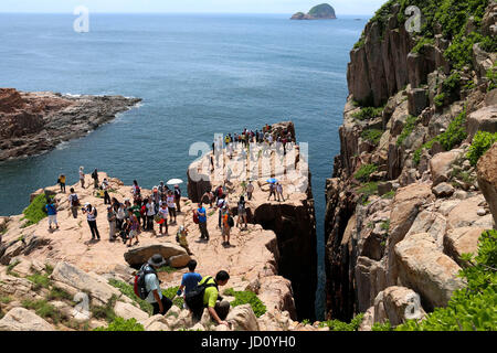 Hong Kong, China. 9th June, 2013. People visit Hong Kong UNESCO Global Geopark in Hong Kong, south China, June 9, 2013. Credit: Li Peng/Xinhua/Alamy Live News Stock Photo