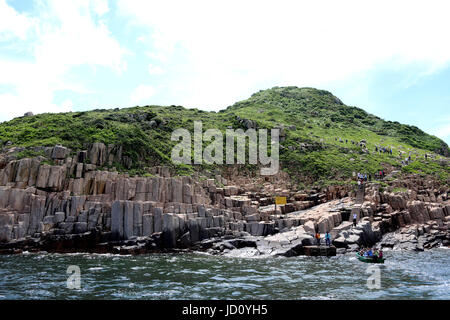 Hong Kong, China. 9th June, 2013. People visit Hong Kong UNESCO Global Geopark in Hong Kong, south China, June 9, 2013. Credit: Li Peng/Xinhua/Alamy Live News Stock Photo