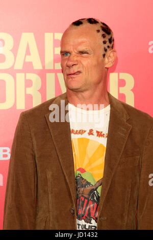 Los Angeles, CA, USA. 14th June, 2017. Flea aka Michael Peter Balzary at arrivals for BABY DRIVER Premiere, Ace Hotel Los Angeles, Los Angeles, CA June 14, 2017. Credit: Priscilla Grant/Everett Collection/Alamy Live News Stock Photo