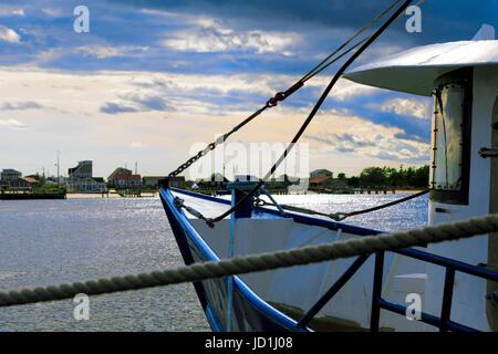 Galilee, Rhode Island, USA-May 11,2017: Galilee is a home to the largest fishing fleet in Rhode Island. Stock Photo