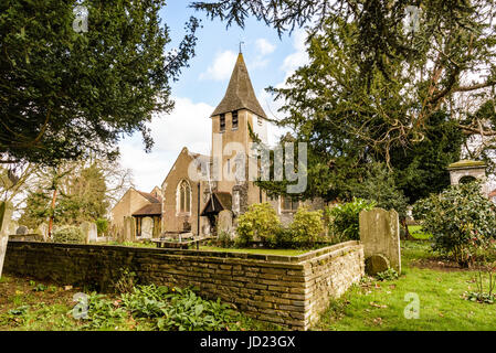 St Michael & All Angels Church, Church Hill, Wilmington, Kent, England Stock Photo