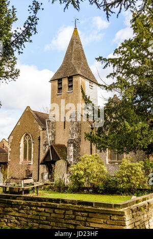 St Michael & All Angels Church, Church Hill, Wilmington, Kent, England Stock Photo