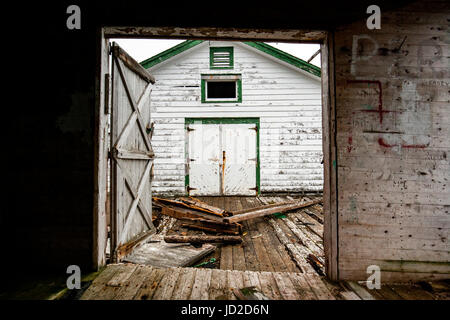 Fishing Stage and docks in Crow Head, Twillingate, Newfoundland, Canada Stock Photo