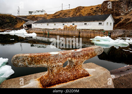 Fishing Stage and docks in Crow Head, Twillingate, Newfoundland, Canada Stock Photo