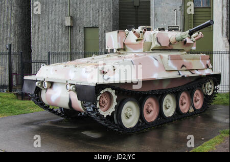 Grant old tank once use in New Zealand Armed Forces now rest outside a museum. Stock Photo