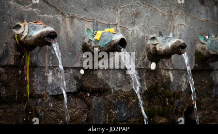 Holy fountain in the Hindu temple at Muktinath, Nepal. Stock Photo