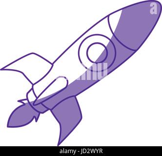 Rocket spaceship symbol Stock Vector